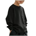 thumbnail image 1 of HomeDM Toddler Boys Crewneck Sweatshirts Unisex Kids Cotton Long Sleeve Oversized Casual Pullover Tops for Boys or Girls, Sizes 2-14 Years, 1 of 5