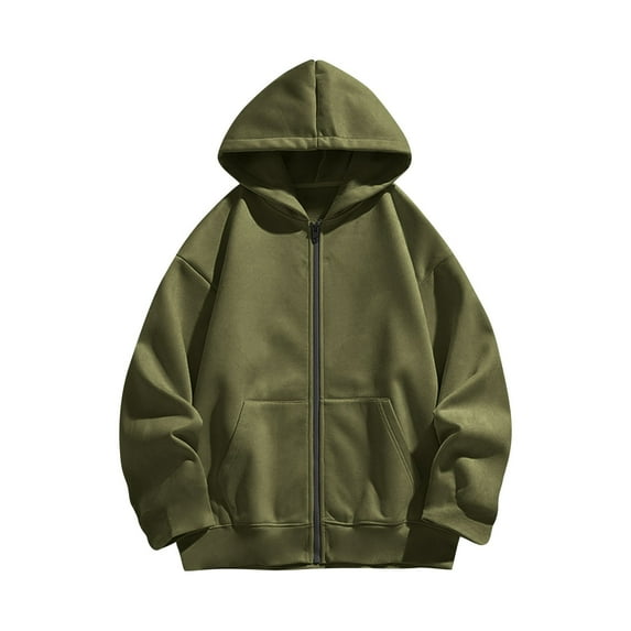 HomeDM Toddler Boys Girls Hoodie Sweatshirts, Unisex Kids Sport Long Sleeve Full-Zip Sweatshirts Tops, Size 4-14 Years
