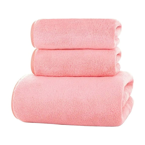 HomeDM Towel Bath Towel Sets for Bathroom, Absorbent and Soft Long-Staple Cotton Towel,Hotel & Spa Quality 3 Piece Towel Set Includes 1 Bath Towels, 1 Hand Towels, 1 Washcloths