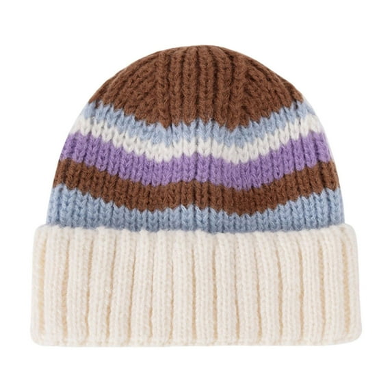 HomeDM Unisex Beanie - Slouchy Beanie Hat for Men Women Solid Color Winter Outdoor Warm Knit Caps Soft Ski Hat Brown