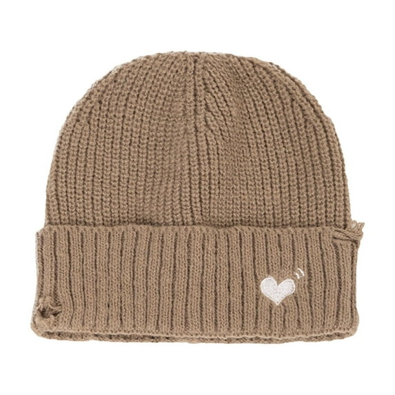 HomeDM Unisex Beanie - Slouchy Beanie Hat for Men Women Solid Color Winter Outdoor Warm Knit Caps Soft Ski Hat Khaki