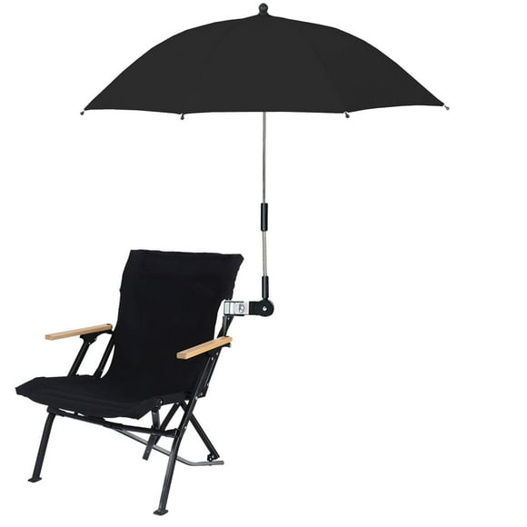 HomeDM Universal Clamp On Umbrella Adjustable Outdoor UV Protection Beach Chair Umbrella for Strollers, Wheelchairs, Patio Chairs, Beach Chairs, and Golf Carts
