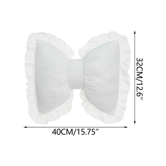 HomeDM Valentine's Day Pillow, Bowknot Shaped Decorative Pillow Stuffed 15.7"x12.6" Throw Cushion for Bed Sofa Couch Holiday Outdoor Car Decorations