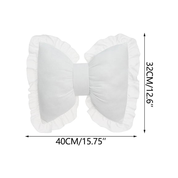 HomeDM Valentine's Day Pillow, Bowknot Shaped Decorative Pillow Stuffed 15.7"x12.6" Throw Cushion for Bed Sofa Couch Holiday Outdoor Car Decorations
