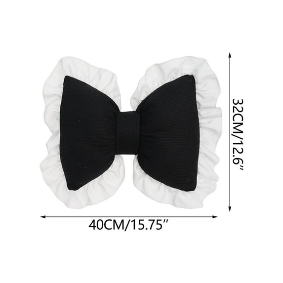 HomeDM Valentine's Day Pillow, Bowknot Shaped Decorative Pillow Stuffed 15.7"x12.6" Throw Cushion for Bed Sofa Couch Holiday Outdoor Car Decorations