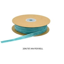 HomeDM Velvet Ribbons 200cm/787" Single-Sided Velvet Ribbon for Christmas Trees Gift Wrapping Bouquets Wedding Decorations 1cm/0.39"W Christmas Ribbon Wreath Holiday Decor Blue