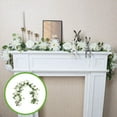 thumbnail image 1 of HomeDM White 6Ft Artificial Eucalyptus Garlands with Rose Flowers Faux Floral Greenery Garlands Fake Flowers Vines for Wedding Table Centerpieces Arch Party Ceremony Backdrop Decor, 1 of 6