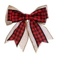 thumbnail image 1 of HomeDM Wine Christmas Bows Decorations 3.74" X 3.93" Xmas Wreath Bows Christmas Tree Hanging Ornaments Ribbon Bows for Tree Home Party Front Door Wreath Holiday Decor, 1 of 6