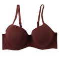 thumbnail image 1 of HomeDM Wireless Bras for Women Full Coverage Push Up Bra Lift and Support Comfort Everyday Bras, Wine, M, 1 of 6