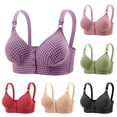 thumbnail image 1 of HomeDM Wireless Front Closure Bras for Women Post Surgery Full Coverage Comfort Supportive Convenient Bralettes, Purple, 36B-C, 1 of 9