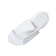 thumbnail image 1 of HomeDM Women's Flat Sandals Dressy Cross Strap Toe Ring Ankle Strap Summer Beach Walking Sandals, White Size 7, 1 of 9