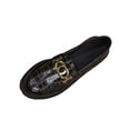 thumbnail image 1 of HomeDM Women's Flatform Loafers Close Toe Slip On Comfort Business Work Dress Shoes, Black Size 6.5, 1 of 9