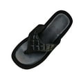 thumbnail image 1 of HomeDM Women's Flip Flops Sandals Flatform Soft Cushion Dressy Summer Vacation Walking Thong Slippers, Black Size 8, 1 of 9