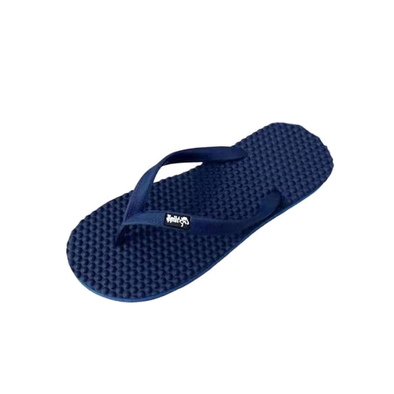 HomeDM Women's Men's Flip Flops Comfort Non Slip House Slippers Slip-On Summer Flat Sandals for Casual Bathroom Beach, Dark Blue Size 6-6.5