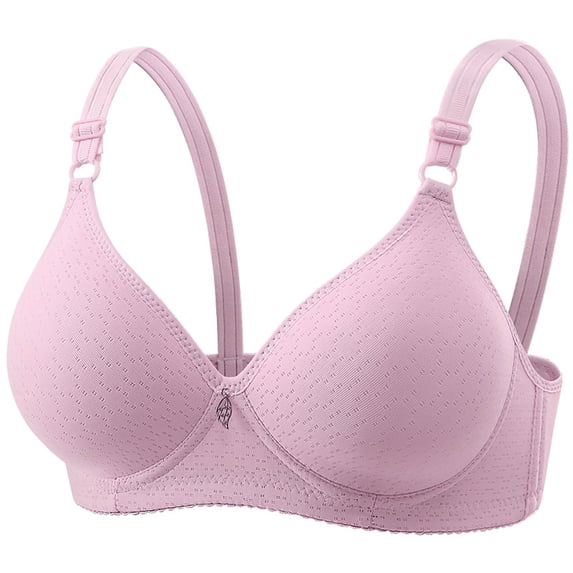 HomeDM Women's Push Up Everyday Bra, Comfortable Wireless Full Coverage Support No Underwire - Purple/M