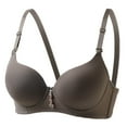 thumbnail image 1 of HomeDM Women's Underwire Bra Comfort Full Coverage Everyday Push Up Bra - Coffee/XL, 1 of 7
