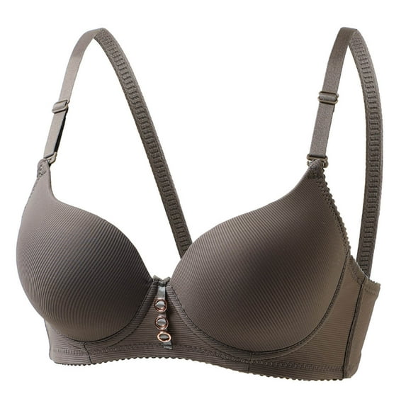 HomeDM Women's Underwire Bra Comfort Full Coverage Everyday Push Up Bra - Coffee/XL