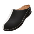 thumbnail image 1 of HomeDM Women's Wedge Closed Toe Sandals Summer Beach Comfort Slip On Mules Size 6, 1 of 9