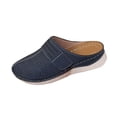 thumbnail image 1 of HomeDM Women's Wedge Sandals Closed Toe Slip On Slides Mules Comfortable Walking Dressy Summer Shoes, Blue Size 6, 1 of 4