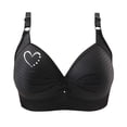 thumbnail image 1 of HomeDM Women's Wireless Bras - Womens Full Coverage No Underwire Bras, XS-4XL Plus Size Push Up Lift and Support Bra for Women Black/2XL, 1 of 4