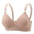 thumbnail image 1 of HomeDM Womens Bras No Underwire Comfort Support and Lift Seamless Bras Push Up Wireless Full Coverage Bralettes, Pink, 38A-B, 1 of 2