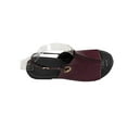 thumbnail image 1 of HomeDM Womens Flat Sandals Peep Toe Slip-On Ankle Strap Sandals Summer Vacation Walking Slides, Wine Size 6, 1 of 5