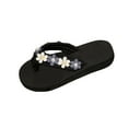 thumbnail image 1 of HomeDM Womens Flip Flops Flat Sandals Slip On Comfortable Thick Cushion Thong Sandals for Summer Beach, Gray Size 9, 1 of 9