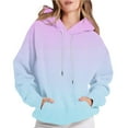 thumbnail image 1 of HomeDM Womens Pullover Hoodie Long Sleeve Comfy Sweatshirt for Women - Pink/XL, 1 of 7