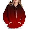 thumbnail image 1 of HomeDM Womens Pullover Hoodie Long Sleeve Comfy Sweatshirt for Women - Wine/L, 1 of 7