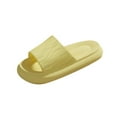 thumbnail image 1 of HomeDM Womens Shower Slippers Open Toe Non Slip Bathroom House Slippers Summer Quick Drying Beach Sandals, Yellow Size 7.5-8.5, 1 of 4