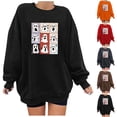 thumbnail image 1 of HomeDM Womens Sweatshirts Casual Crew Neck Long Sleeve Shirts Casual Pullover Tops Fall Sweatshirt for Women - Black/S, 1 of 4