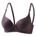thumbnail image 1 of HomeDM Womens Underwire Push Up Bras Comfort Supportive Seamless T-Shirt Bra Lightly Lined Everyday Bra, Purple, 36B-C, 1 of 2