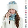 thumbnail image 1 of HomeDM Womens Winter Beanie Hat Scarf Set - Yellow Warm Knit Thick Cap Neck Warmer for Women, 1 of 6