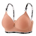 thumbnail image 1 of HomeDM Womens Wireless Bra, Comfort Full Coverage Push Up Everyday Bralettes Lift and Support T-Shirt Bra, Beige, 38B-C, 1 of 2