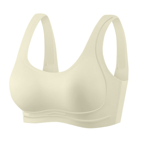HomeDM Womens Wireless Bras, Seamless Full Coverage Everyday Bras Comfort Push Up No Underwire Supportive Bralettes, Green, M
