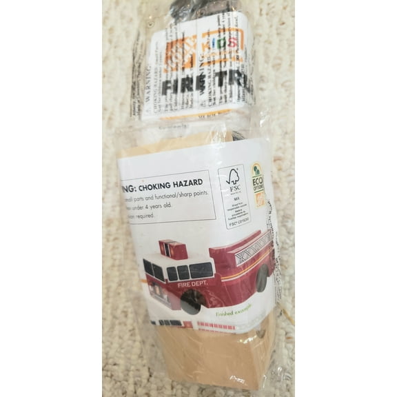 HomeDepot Kids Workshop Build it Yourself Project - Wooden Craft Kit - Build a Fire Truck - For Children Ages 5+