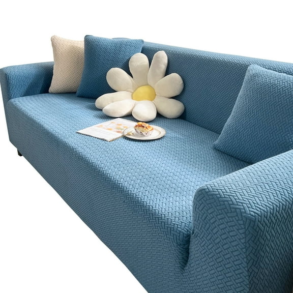 HomeDm Couch Cover Jacquard Design High Stretch Sofa Covers for Cushion Couch, Pet Dog Cat Proof Slipcover Non Slip Elastic Furniture Protector