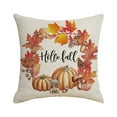 thumbnail image 1 of HomeDm Fall Pillow Covers 18x18 Fall into Autumn Pumpkin Pillow Cases Happy Harvest Thanksgiving Throw Cushion Case for Couch Sofa Outdoor Home Decor, 1 of 6