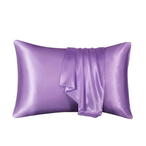HomeDm Satin Silk Pillowcase for Hair and Skin,Silk Pillow case with Hidden Zipper,Dual Side Silk Pillow Cover Standard Size 20"x30" 1 Pack