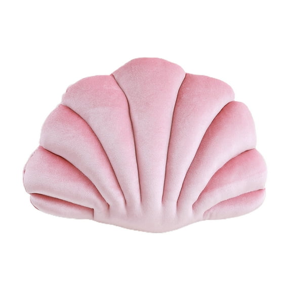 HomeDm Shell Pillows, Seashell Decorative Pillow Sea Princess 3D Ocean Shaped Velvet Sea Ocean Decoration Soft Throw Pillow for Couch Bed Room