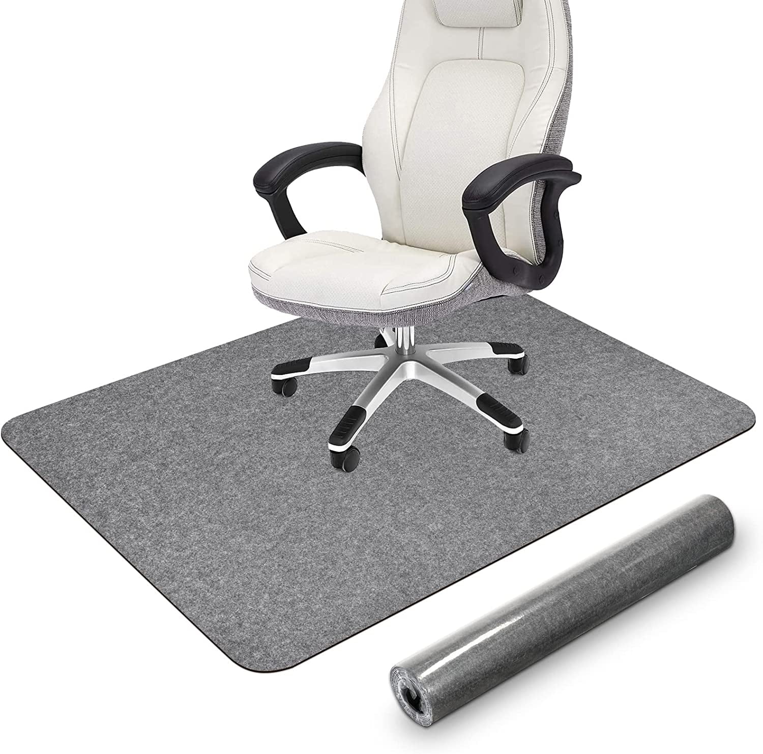 HomeElves 55" x 35"Chair Mat,Office Chair Mat for Carpet & Hardwood