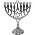 thumbnail image 1 of HomeEssentials Star of David Menorah -Pewter - 8.5"H-Magen David, 1 of 1