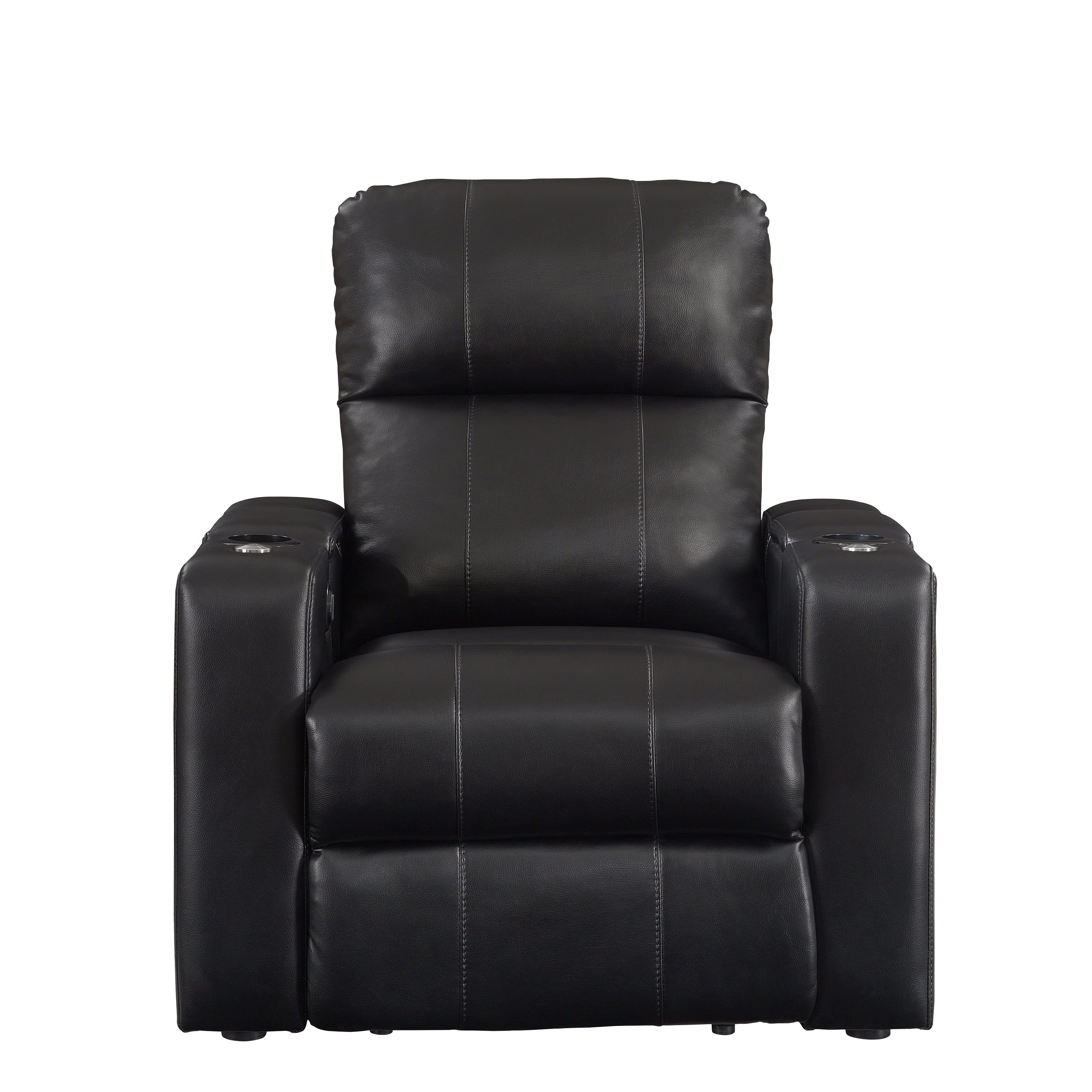 HomeFare Larson Power Heated Recliner in Black