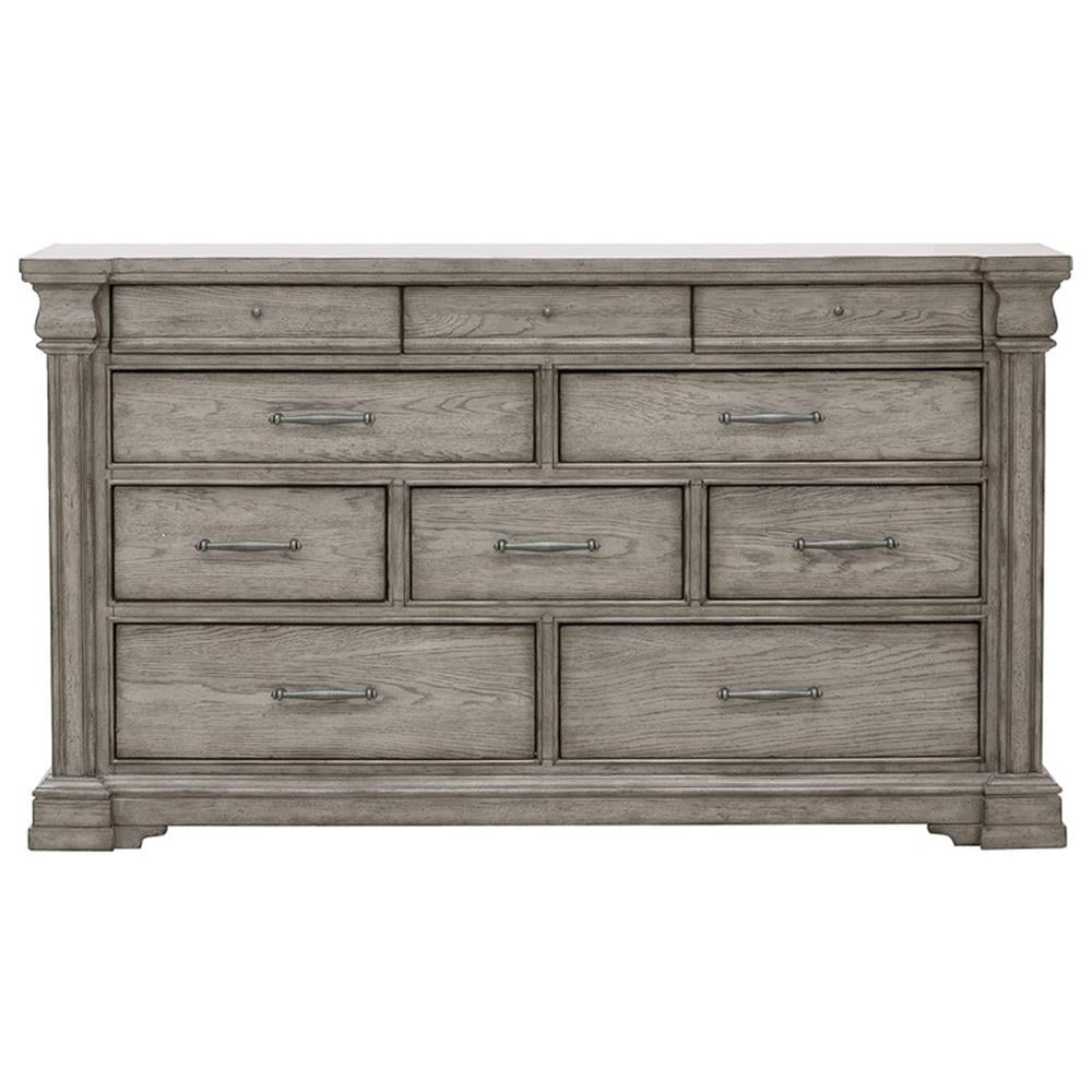 Heritage Taupe 10-Drawer Dresser with Felt Lined Drawers