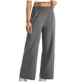 thumbnail image 1 of HomeGardon 2024 Women Pants Clearance! Women's Casual Loose Wide Leg Cozy Pants Yoga Sweatpants Comfy High Waisted Sports Athletic Lounge Pants with Side Pockets, Loose Workout Joggers Pant S-XXL, 1 of 7