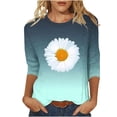 thumbnail image 1 of HomeGardon 3/4 Length Sleeve Womens Tops,Womens Shirts Women's Fashion Printed T-shirt Blouse Round Neck Casual,S-XXL, 1 of 4