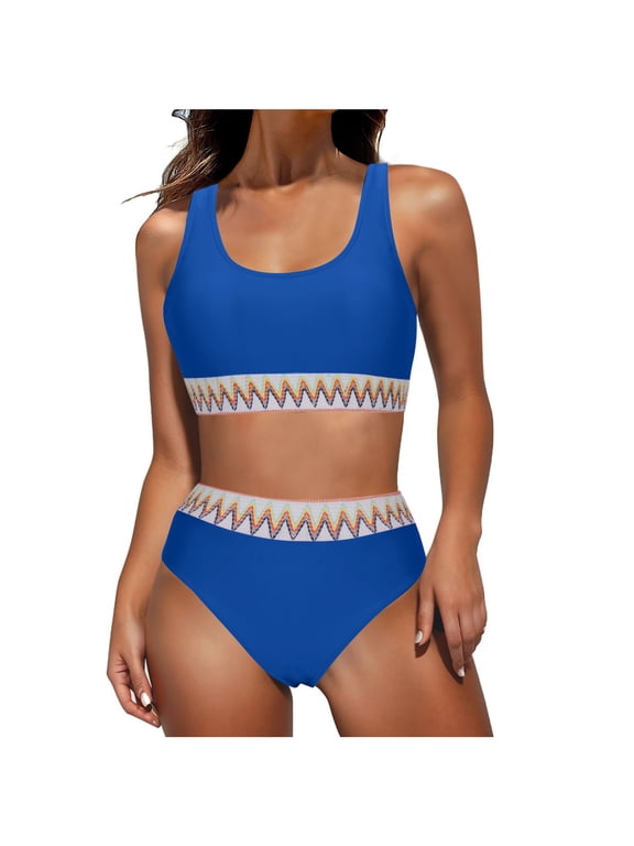 Athletic tankini two-piece swimsuit has a nice pattern,Tankini Swimsuits for Women Two Piece Bathing Suits Floral Print Tank Top