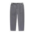thumbnail image 1 of HomeGardon Back to School Boys Pants Uniform Pants Boys Sweatpants Children's Winter Solid Color Elastic Waist with Side Pockets Slim Sports Flared Pants Sweatpants Long Pants for Kids, 1 of 7