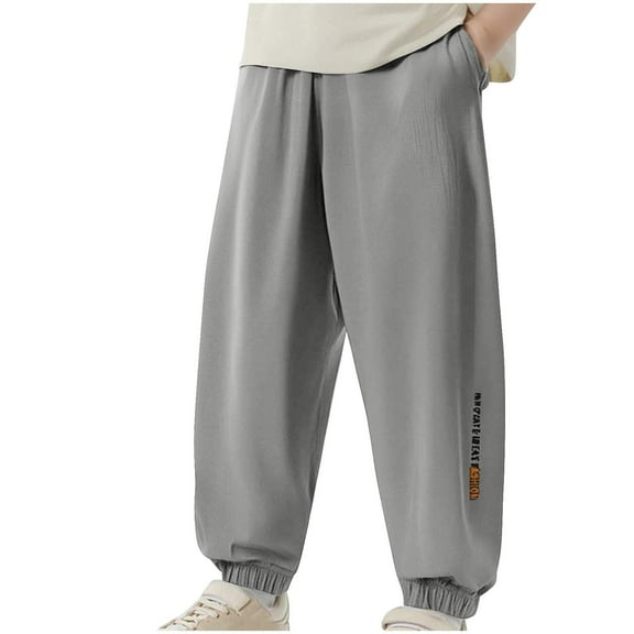 HomeGardon Back to School Uniform Pants for Boys Girls Pants Children's Mesh Breathable Mosquito Proof Pants with Sun Protection Ankle Cuffs and Pockets