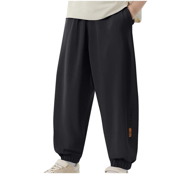 HomeGardon Back to School Uniform Pants for Boys Girls Pants Children's Mesh Breathable Mosquito Proof Pants with Sun Protection Ankle Cuffs and Pockets